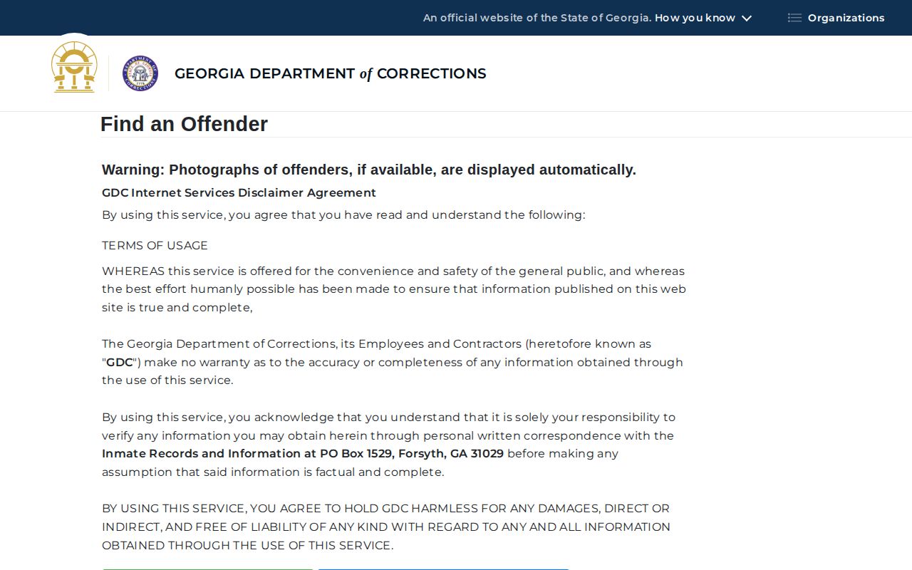 Treutlen County released inmate GDC offender query form